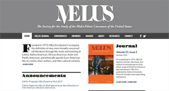 Desktop Screenshot of melus.org